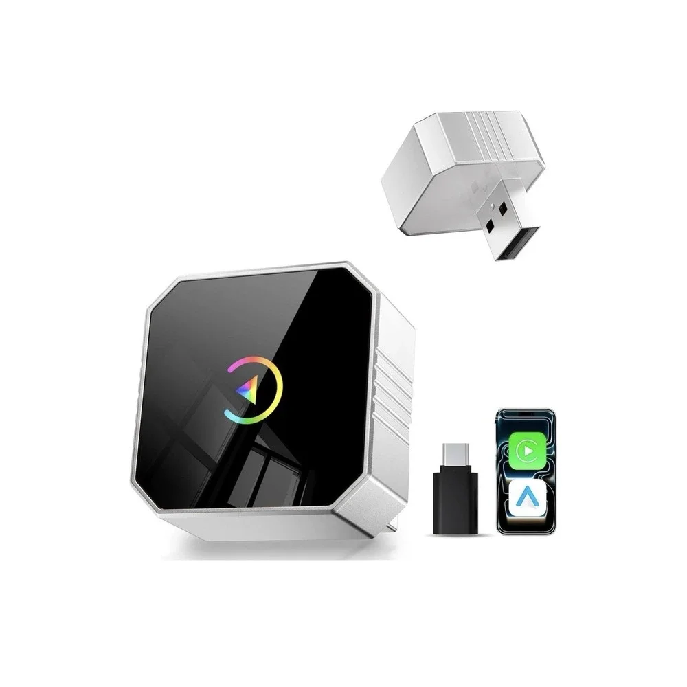 2026 Upgraded Mini Wireless CarPlay Adapter for Apple CarPlay & Android